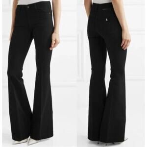 Stella McCartney Black The 70s Flare Jeans Leg Wide Leg High Rise Jeans